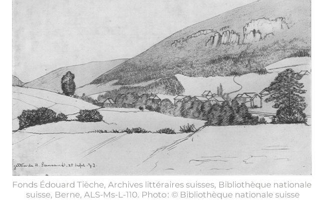 Bévilard est un village situé dans le Jura bernois, en Suisse. Il fait partie aujourd'hui de la commune de Valbirse. Édouard Tièche, poète et botaniste, y a passé son enfance et une partie de sa jeunesse, dans la cure de Bévilard. C'est là qu'il a écrit son journal, durant cinq ans. La retranscription intégrale du journal a été effectuée par Laurence Marti, historienne. Elle a été publiée par les Éditions du Bourg à Aubonne (www.editionsdubourg.ch)